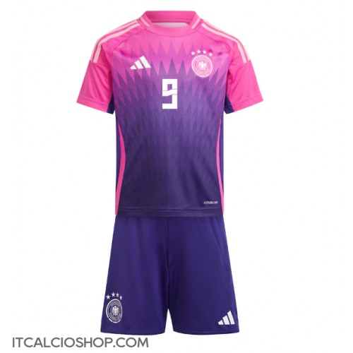 Germania Niclas Fullkrug #9 Seconda Maglia Bambino Europei 2024 Manica Corta (+ Pantaloni corti)